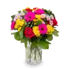 Bouquet with roses and germinis
